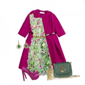 С чем носить зеленую сумку? -с фуксией!