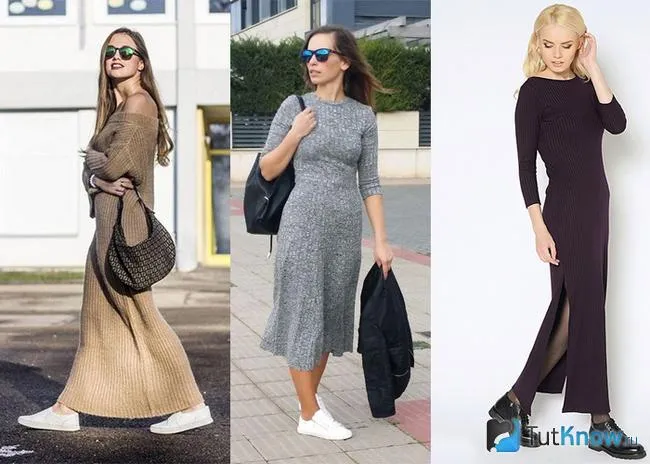 Варианты длинного платья-лапши