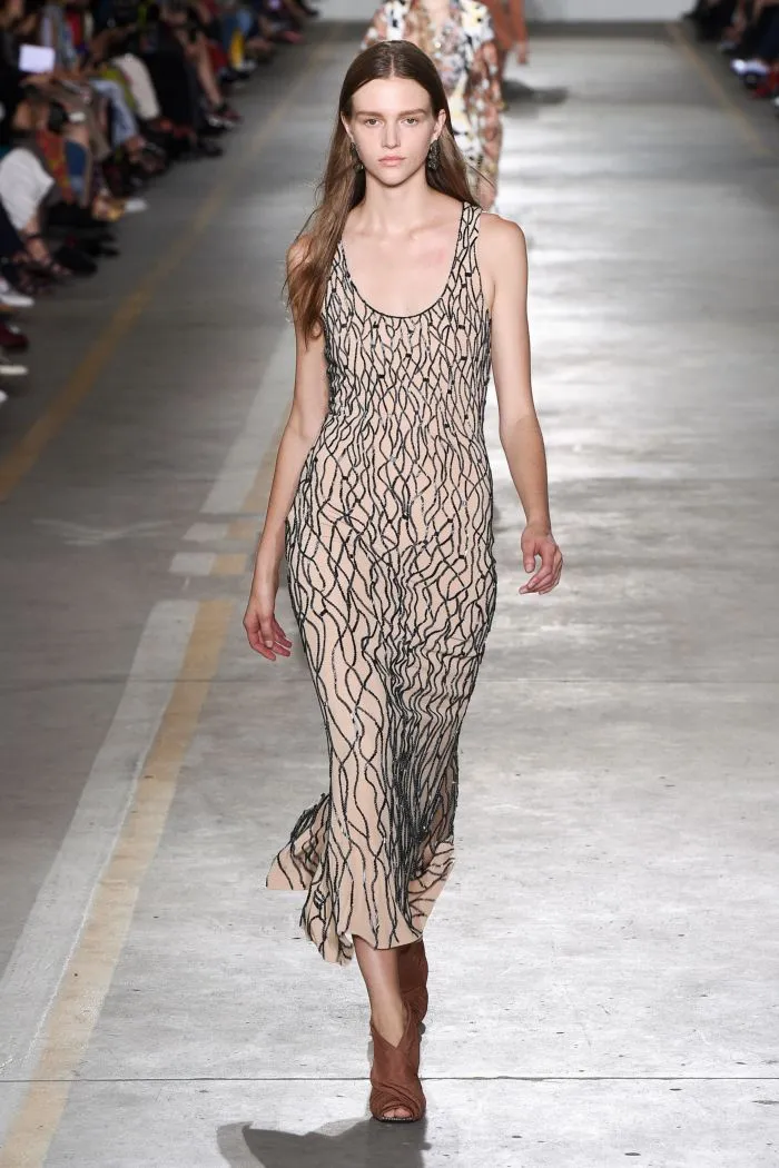 Платье RobertoCavalli бежево-черного цвета