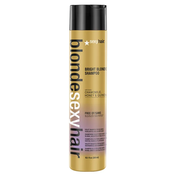 Шампунь корректирующий без сульфатов SEXY HAIR Sulfate-free bright blonde shampoo Сияющий блонд