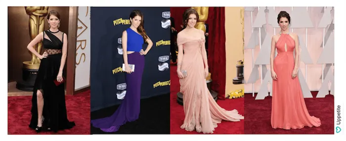 Anna Kendrick v vechernih narjadah